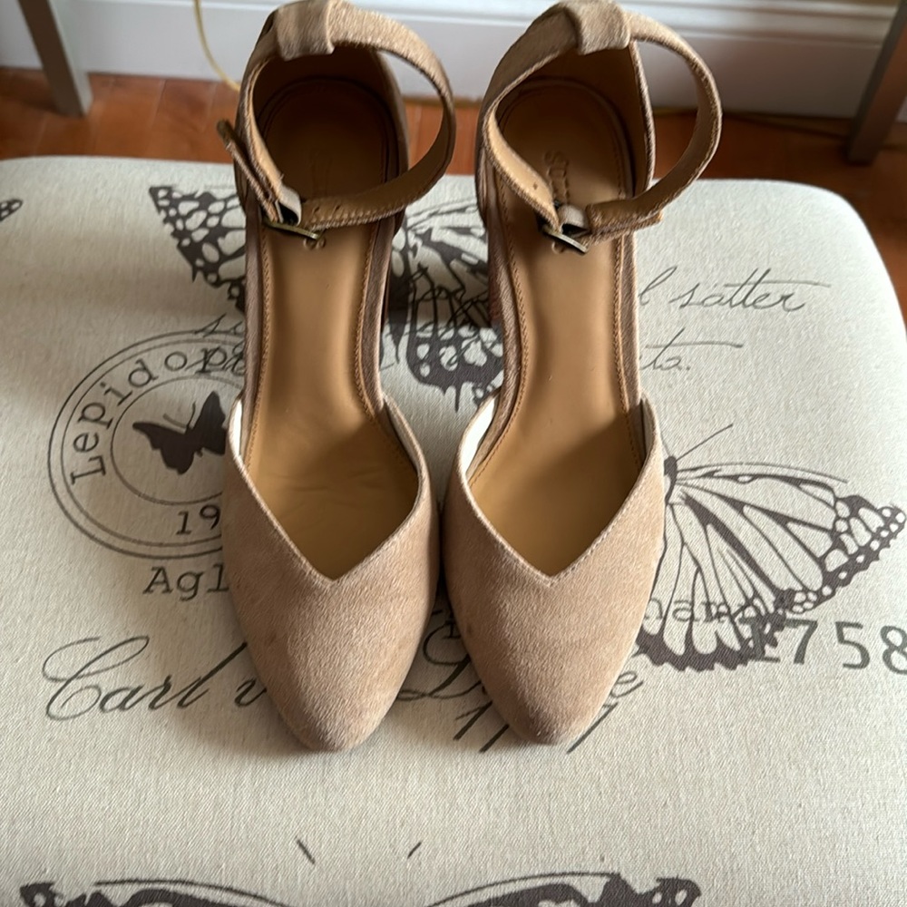 Ankle strap Suede Heel